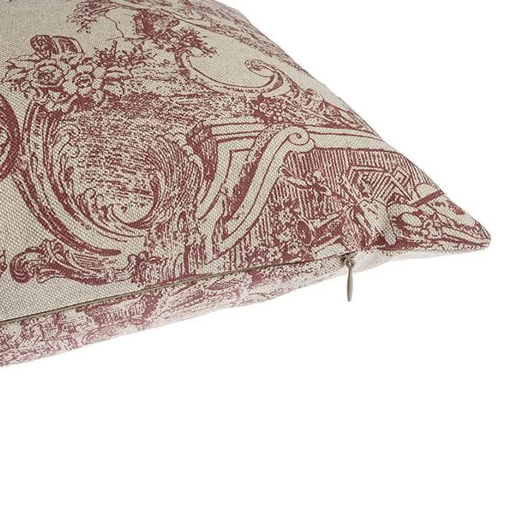 Funda cojín toile de jouy 45×45