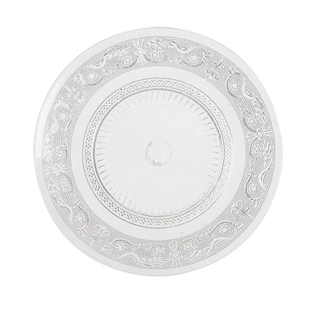 Plato llano cristal relieve