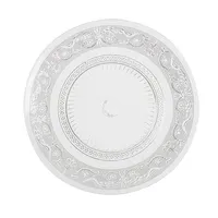 Plato llano cristal relieve