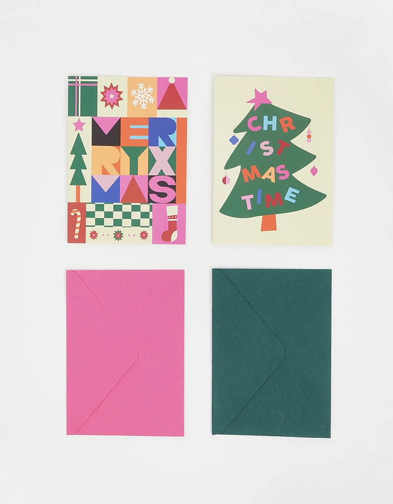 Set de tarjetas navideñas