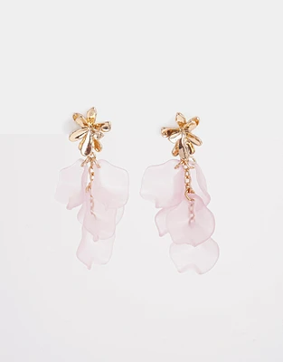 Aretes con pétalos