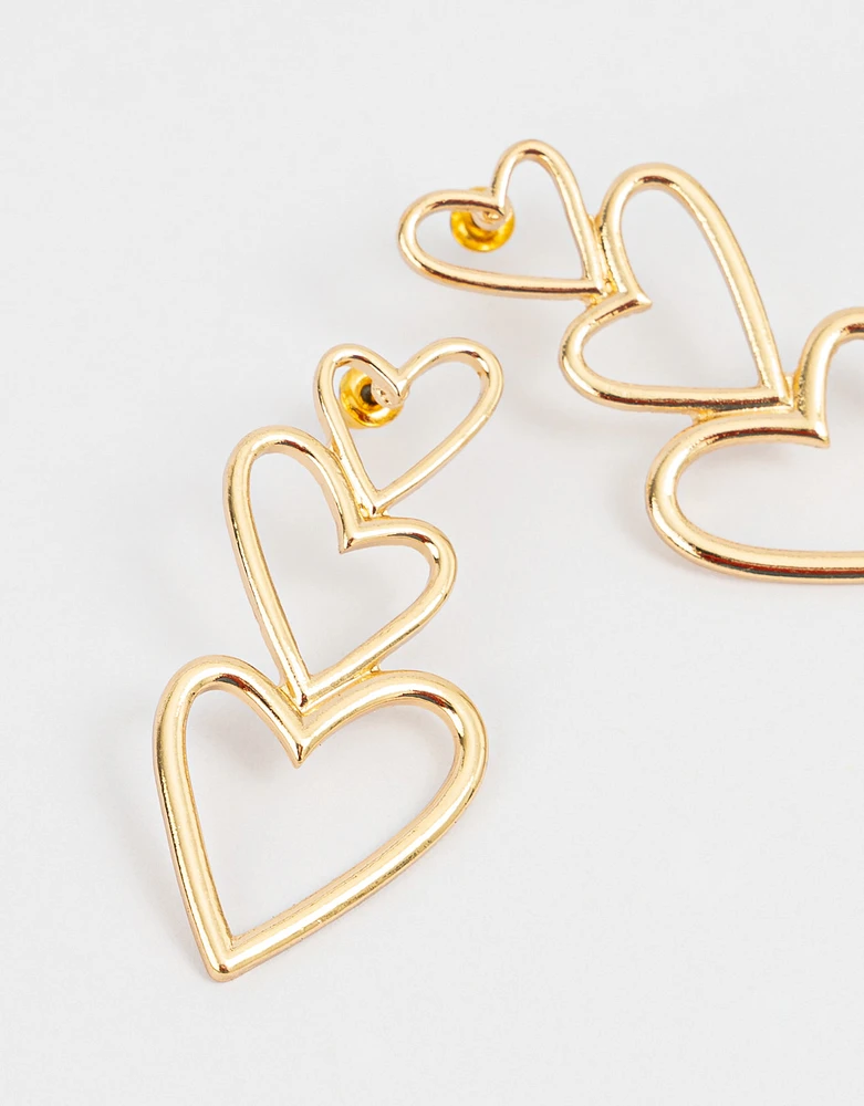 Aretes con corazones