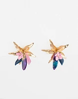 Aretes de flor de resina