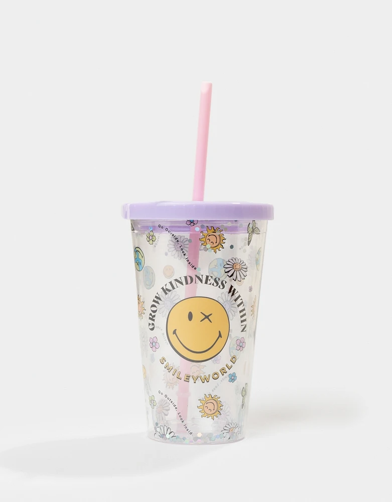 Vaso con popote "smileyworld®"