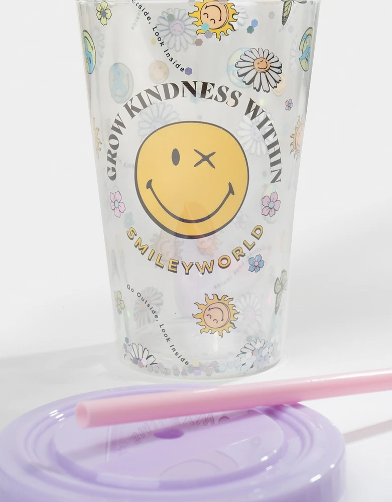 Vaso con popote "smileyworld®"