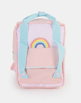 Mochila mini con parche arcoiris