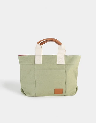 Shopper de gabardina