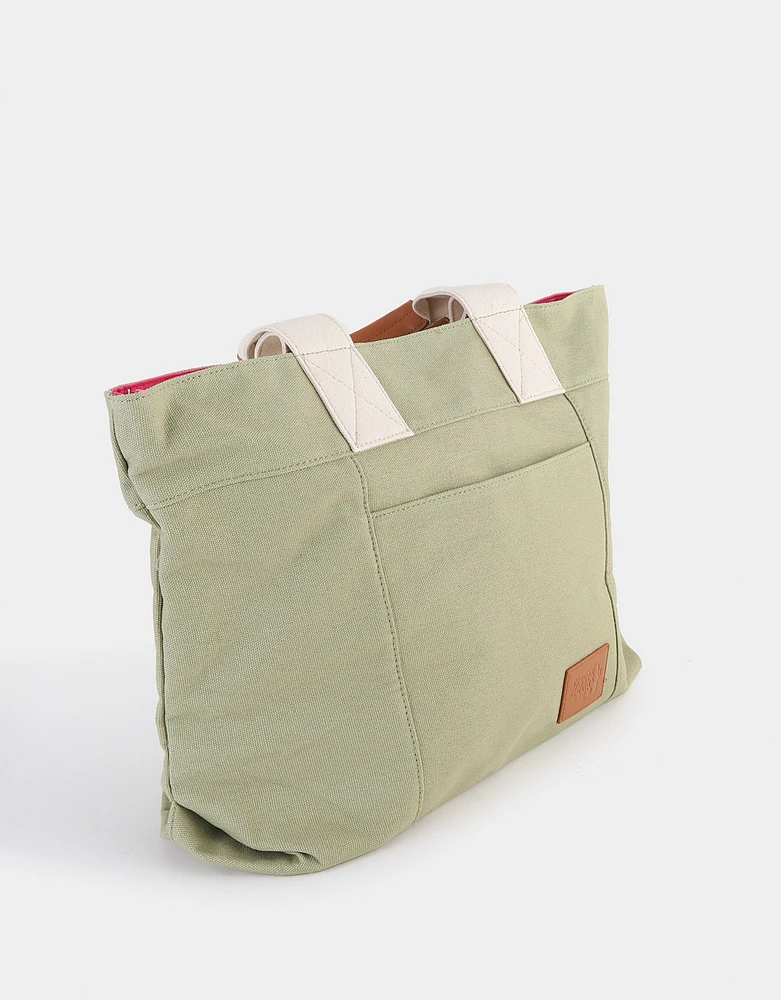 Shopper de gabardina