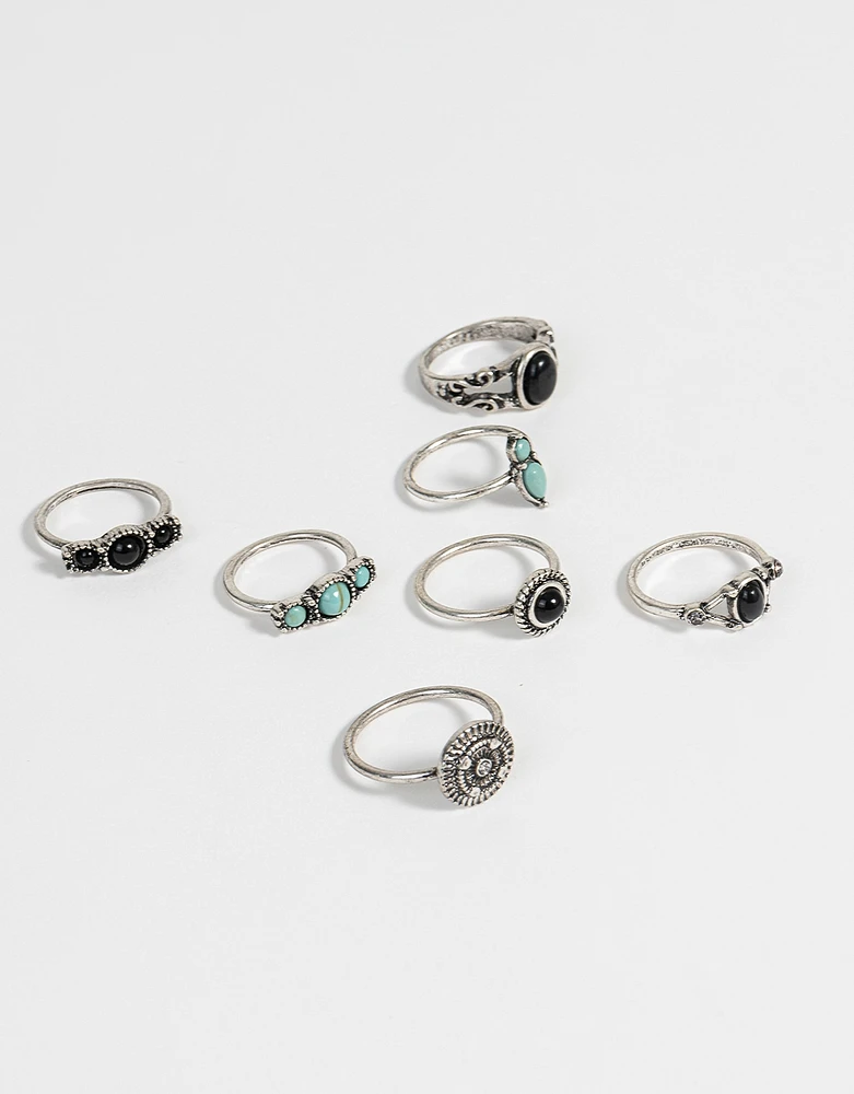 Set de anillos con piedras