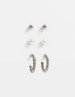 Set de aretes de metal