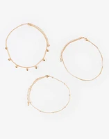 Set de 3 chokers bañados en oro