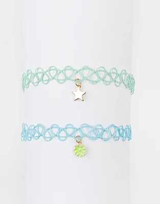 Set de chokers tattoo kids star