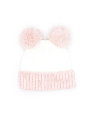 Gorro tejido con pompones