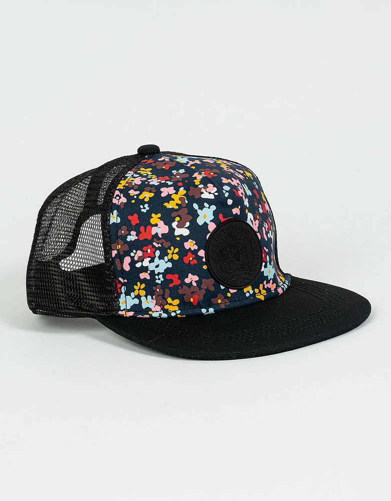 Gorra con estampa de flores