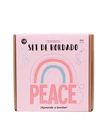 Set para bordar  peace rainbow