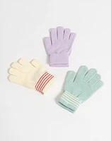 Guantes set con rayas