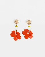 Aretes de flores esmaltadas