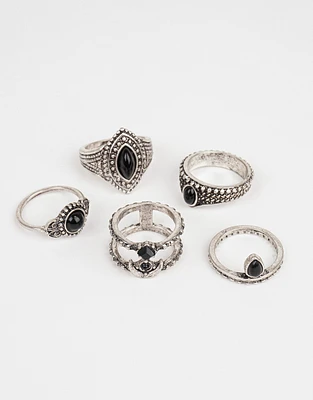 Set de anillos con piedras