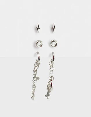 Set de aretes de metal