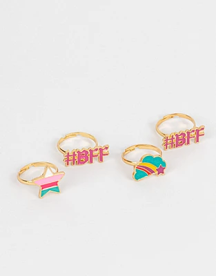 Set de anillos kids bff