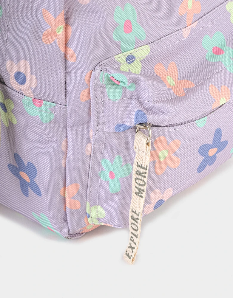 Mochila con flores