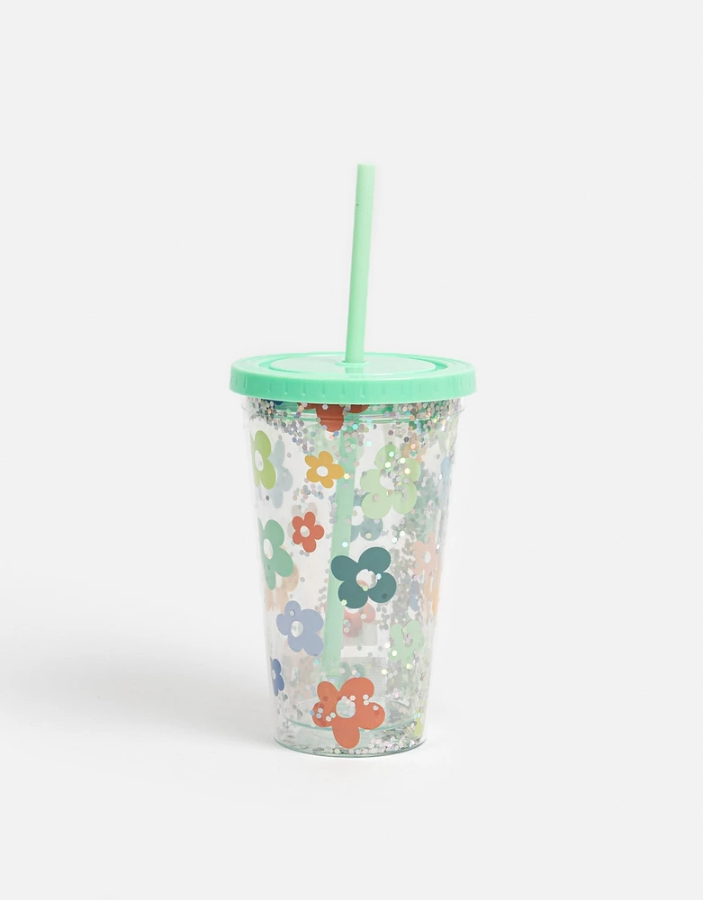 Vaso con tapa estampado