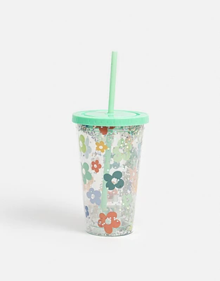 Vaso con tapa estampado