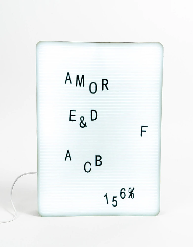 Lámpara led con letras