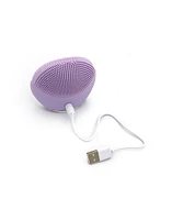 Limpiador facial eléctrico lila con cable usb