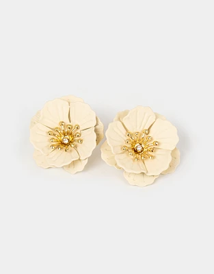 Aretes pasantes con flores