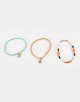 Set de pulseras con mostacillas