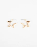 Aretes argollas estrella