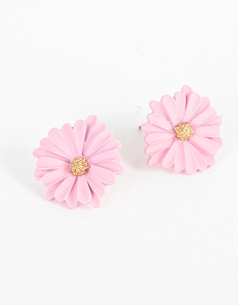 Aretes pasantes de flores