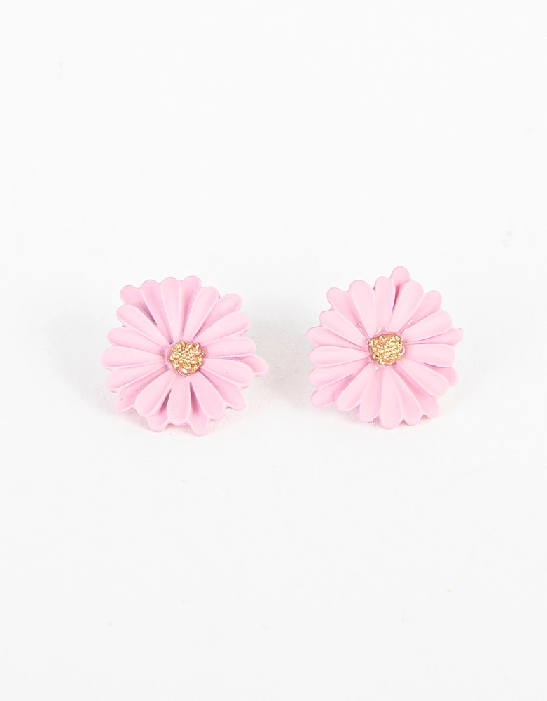 Aretes pasantes de flores