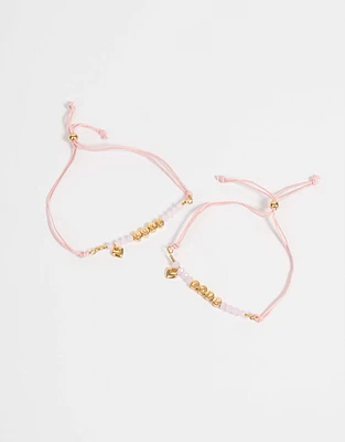 Set de pulseras para compartir love