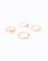 Set de anillos con esmaltado