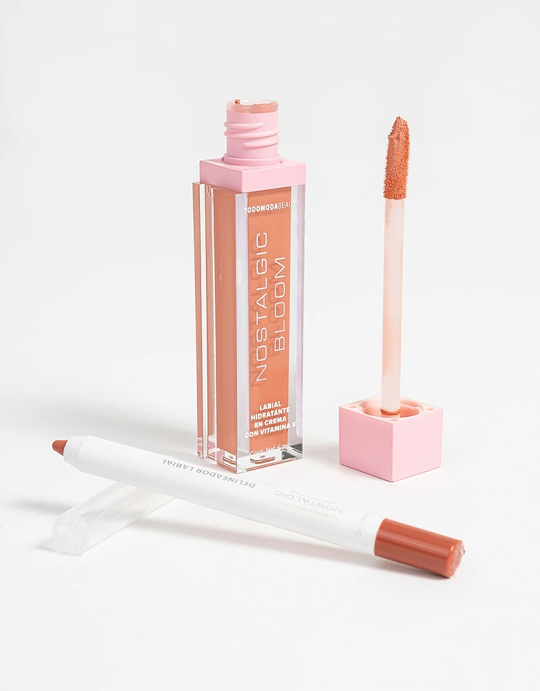 Set de labial y delineador de labios "nostalgic bloom"