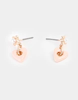 Aretes pasantes con corazón