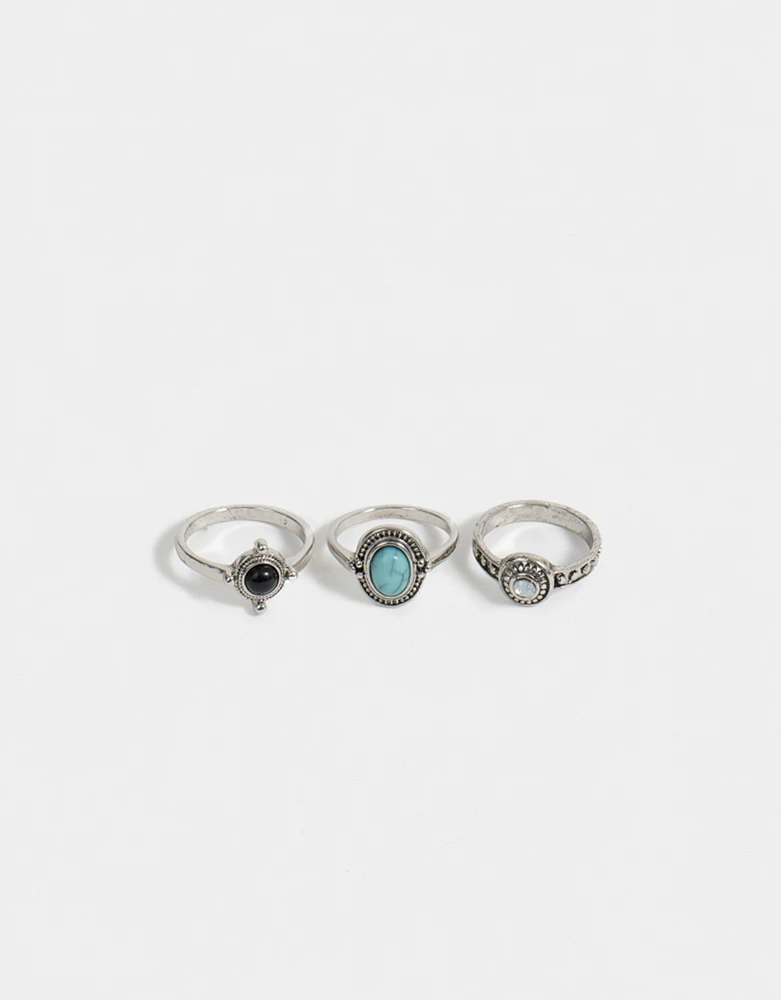 Set de anillos con piedras