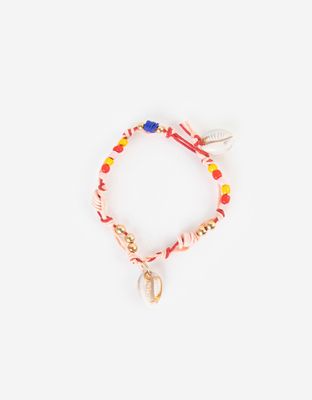 Pulsera hilo con caracol