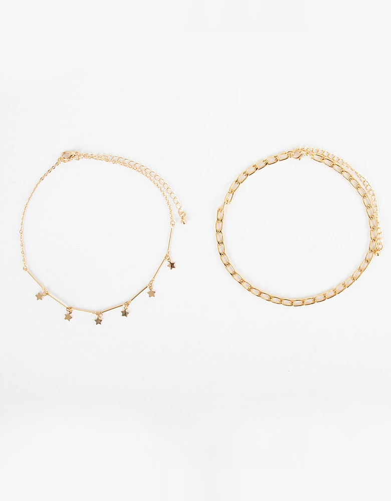 Chokers set bañado en oro