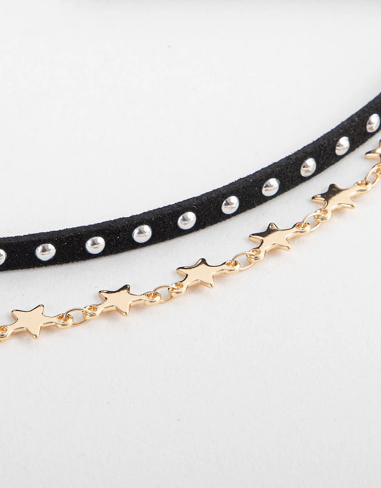 Set de chokers con estrellas