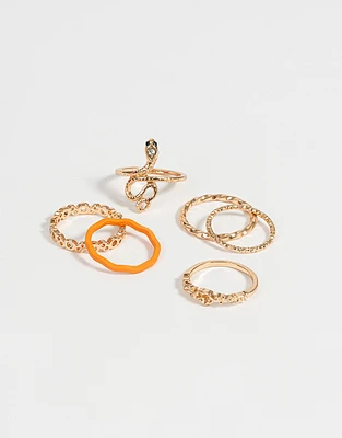 Set de anillos con víbora