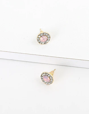 Aretes con piedra facetada