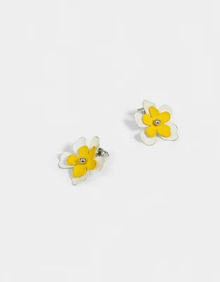 Aretes flor doble