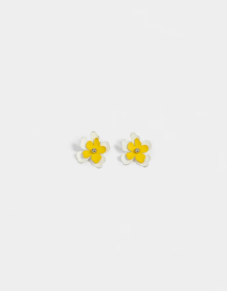 Aretes flor doble