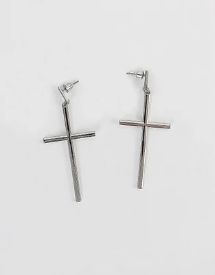 Aretes colgantes cruz