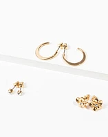 Aretes set bañado oro