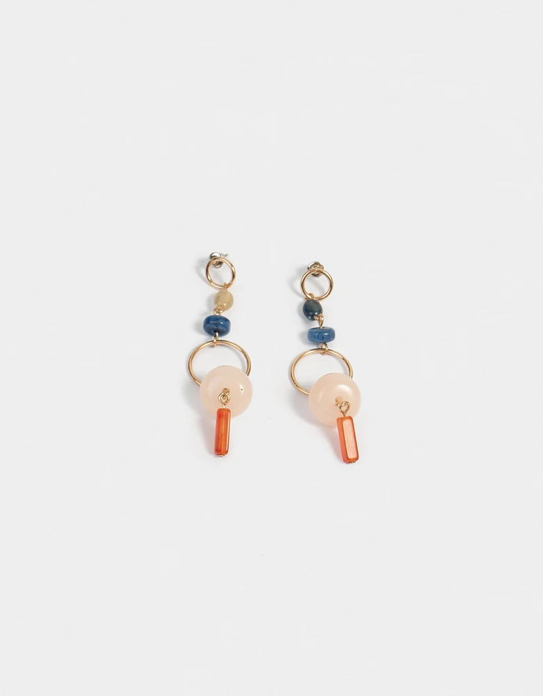 Aretes colgantes piedritas