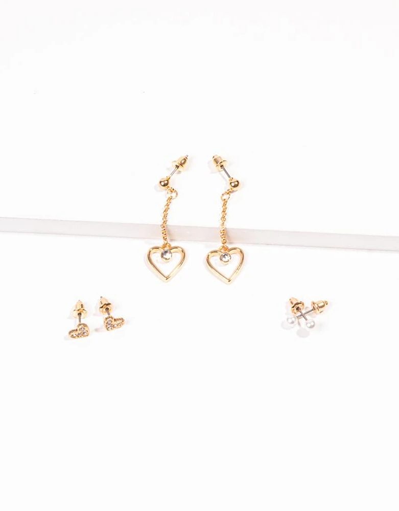 Aretes set bañado oro